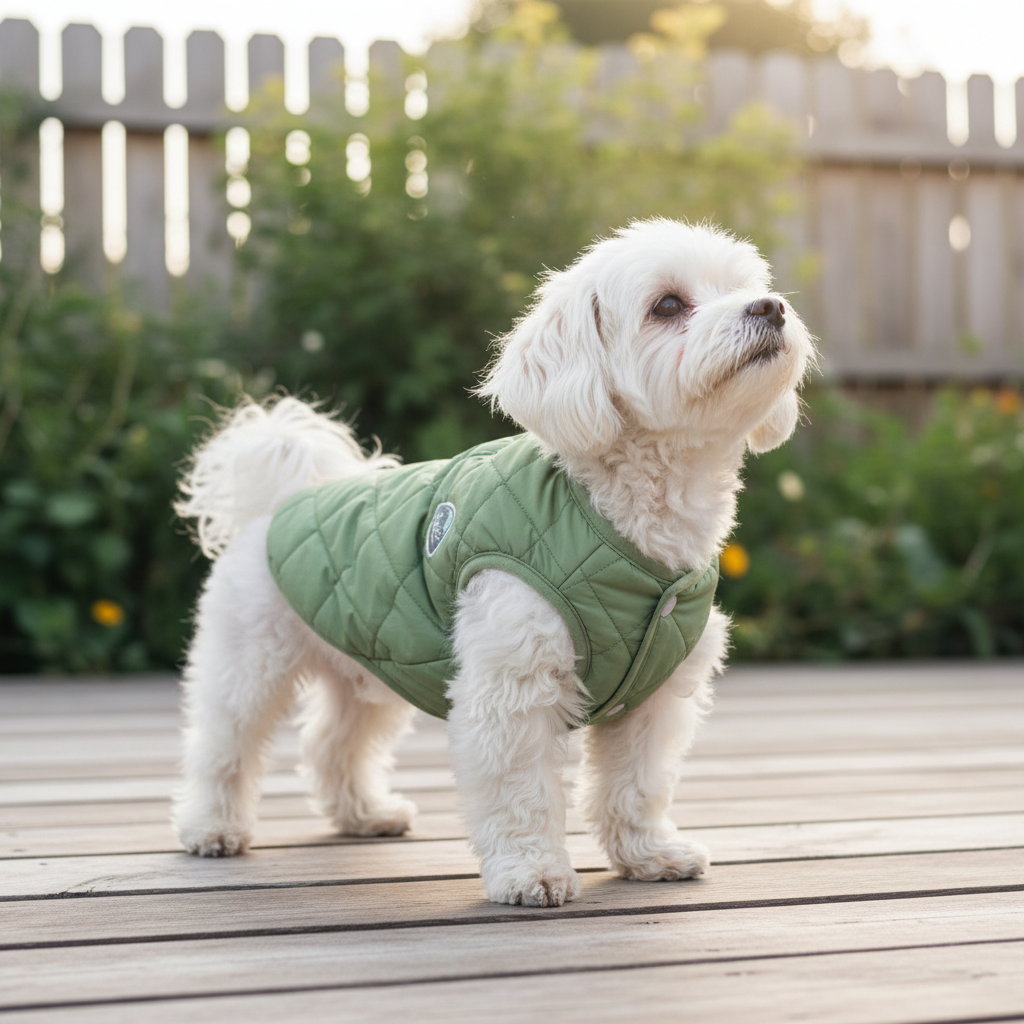 Quilted Cotton Dog Vest – Lightweight Warm Pet Jacket (S–XL)