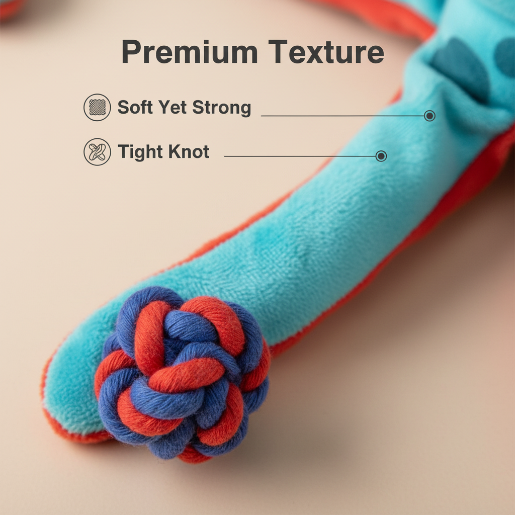 Octopus Rope Dog Toy – Interactive Chew & Tug Pet Toy (50 × 12 cm)