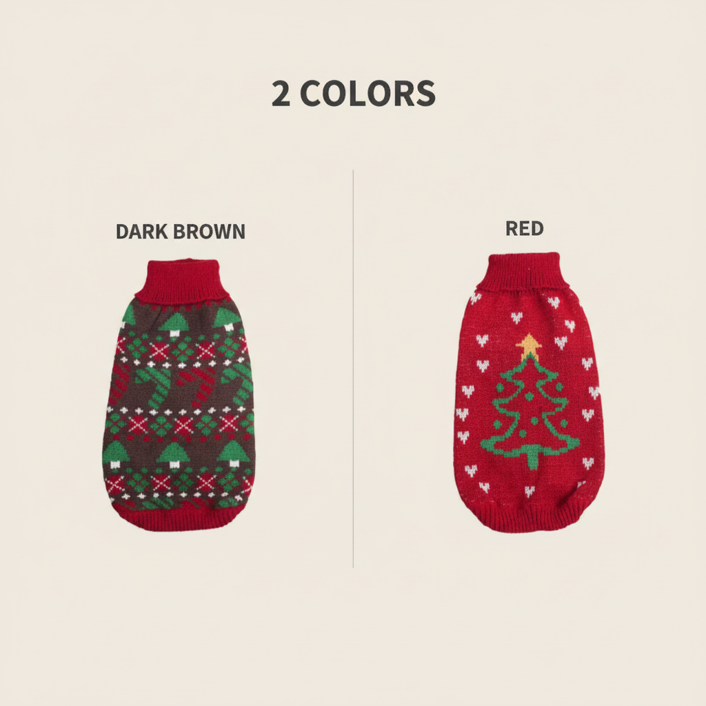 Christmas Knitted Dog Sweater – Festive Winter Pet Jumper (S–XL)
