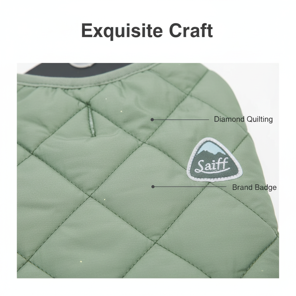 Quilted Cotton Dog Vest – Lightweight Warm Pet Jacket (S–XL)