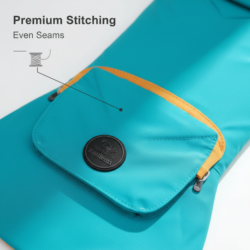 Waterproof Dog Raincoat with Hood & Pocket – Lightweight Pet Jacket (30cm-66cm)