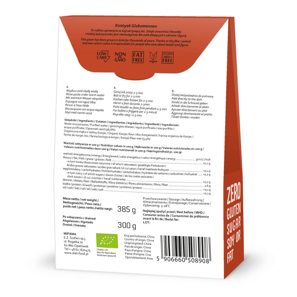 Bio konjac (shirataki) pasta Fettuccine 370 g