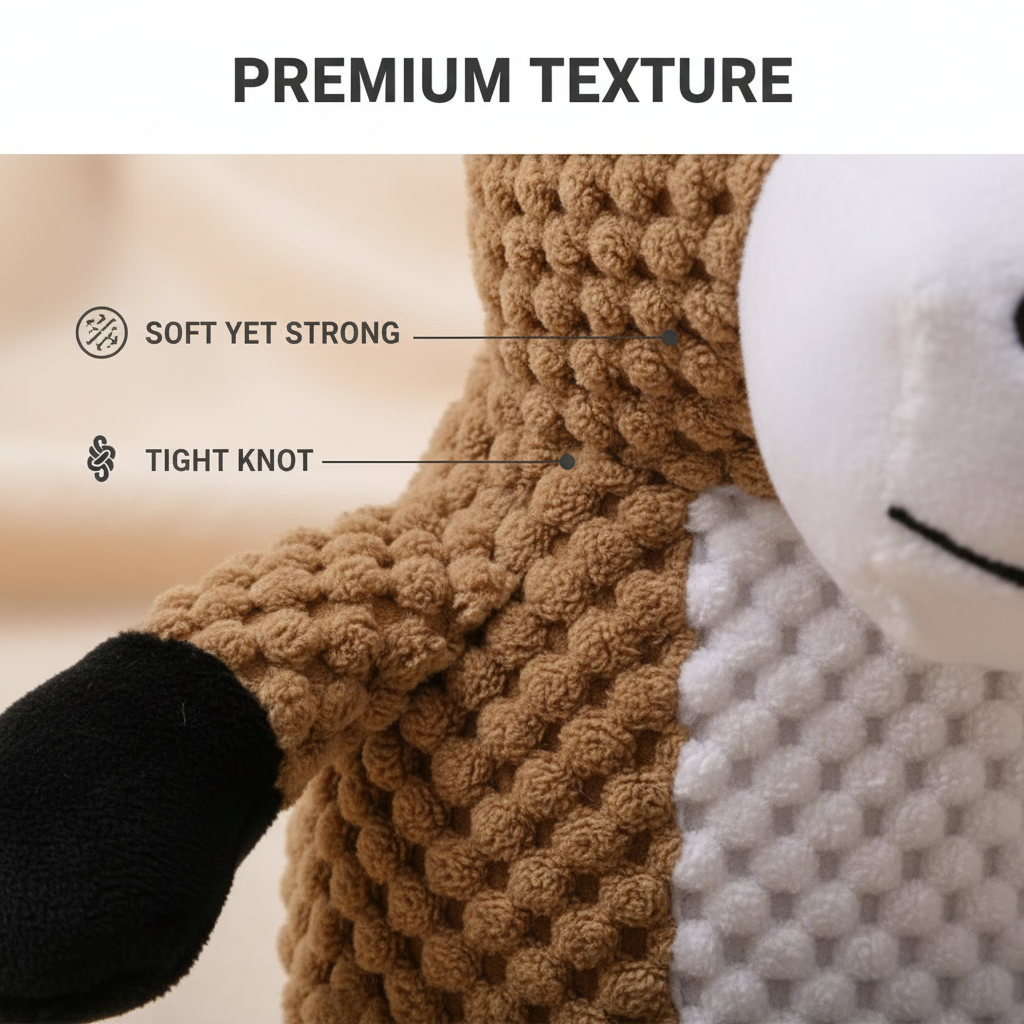 Plush Donkey Dog Toy – Soft Textured Interactive Pet Toy