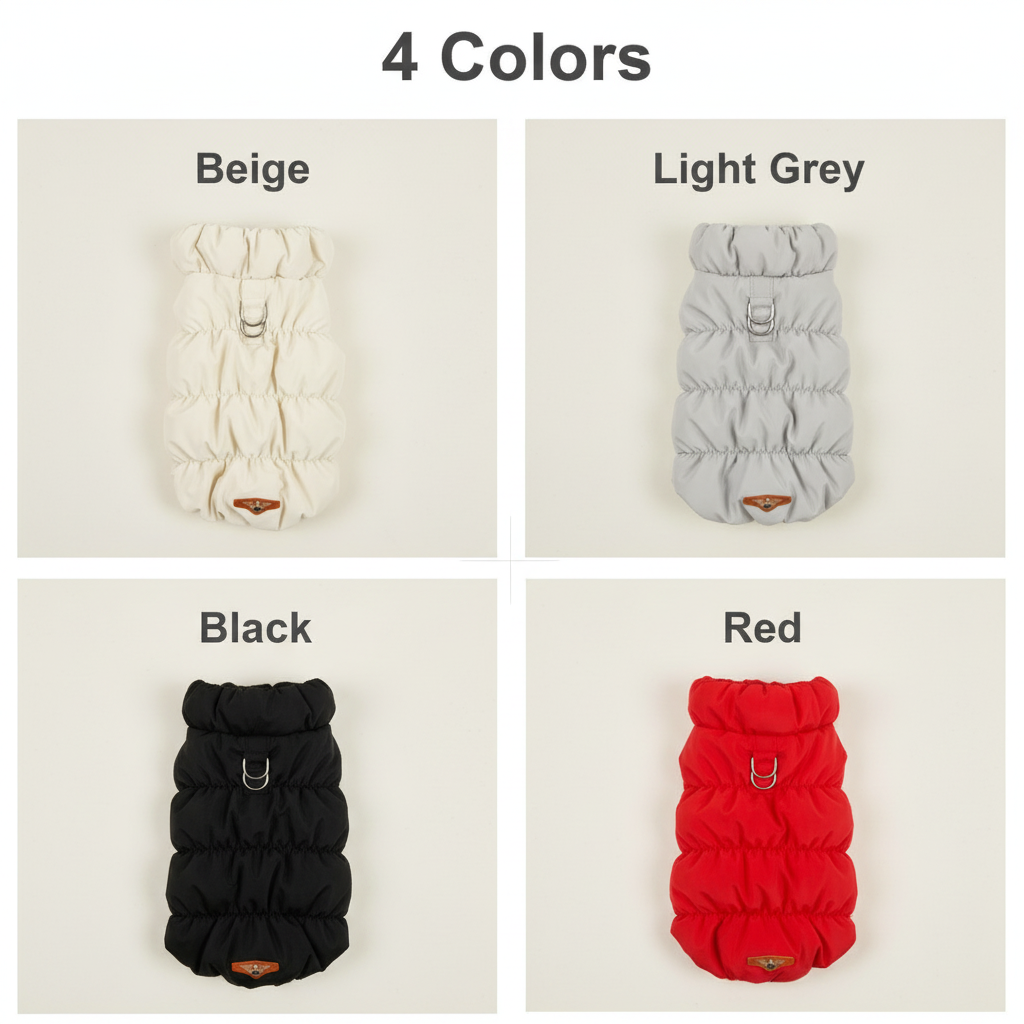 Elastic Padded Dog Jacket – Warm Winter Pet Coat (S–XL)
