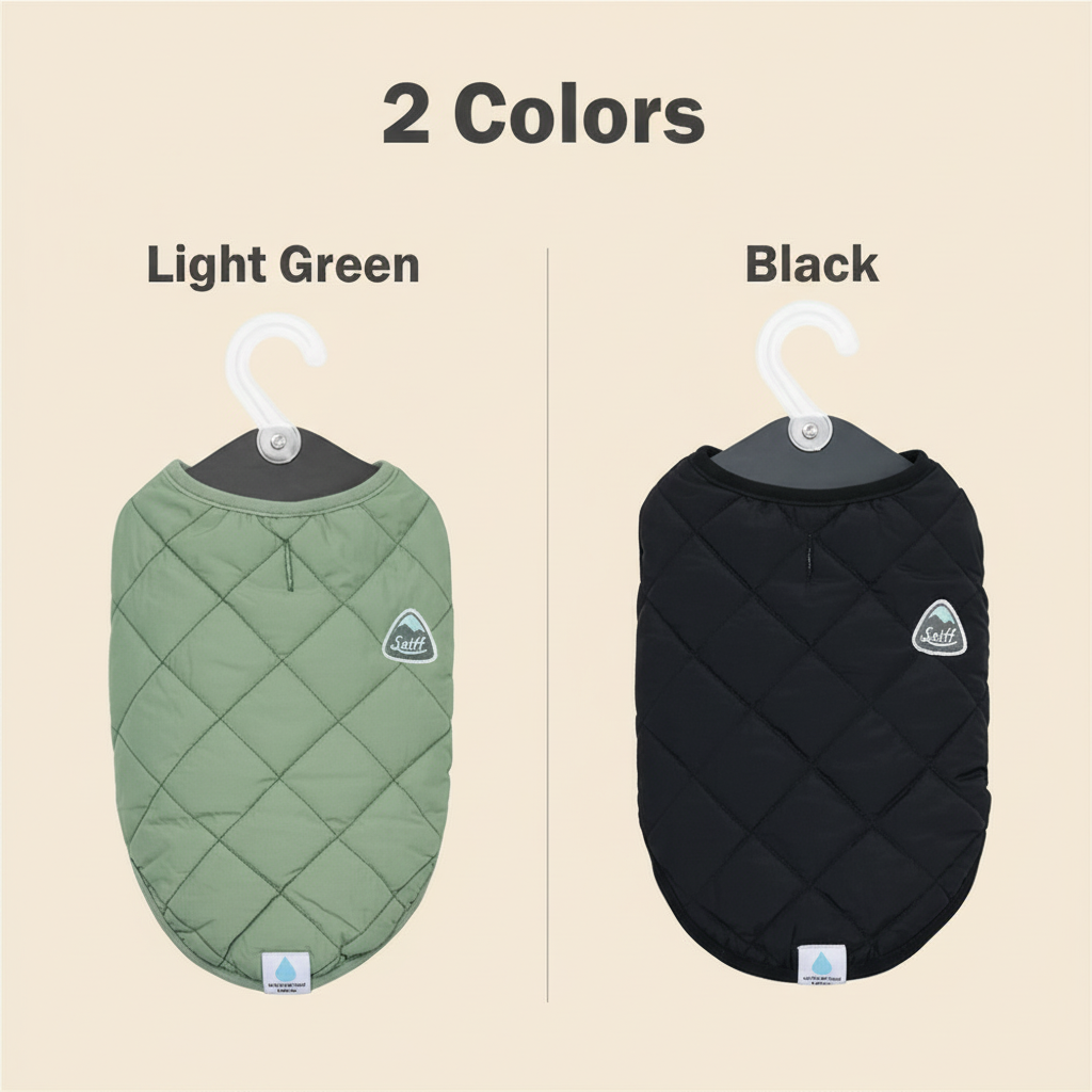 Quilted Cotton Dog Vest – Lightweight Warm Pet Jacket (S–XL)