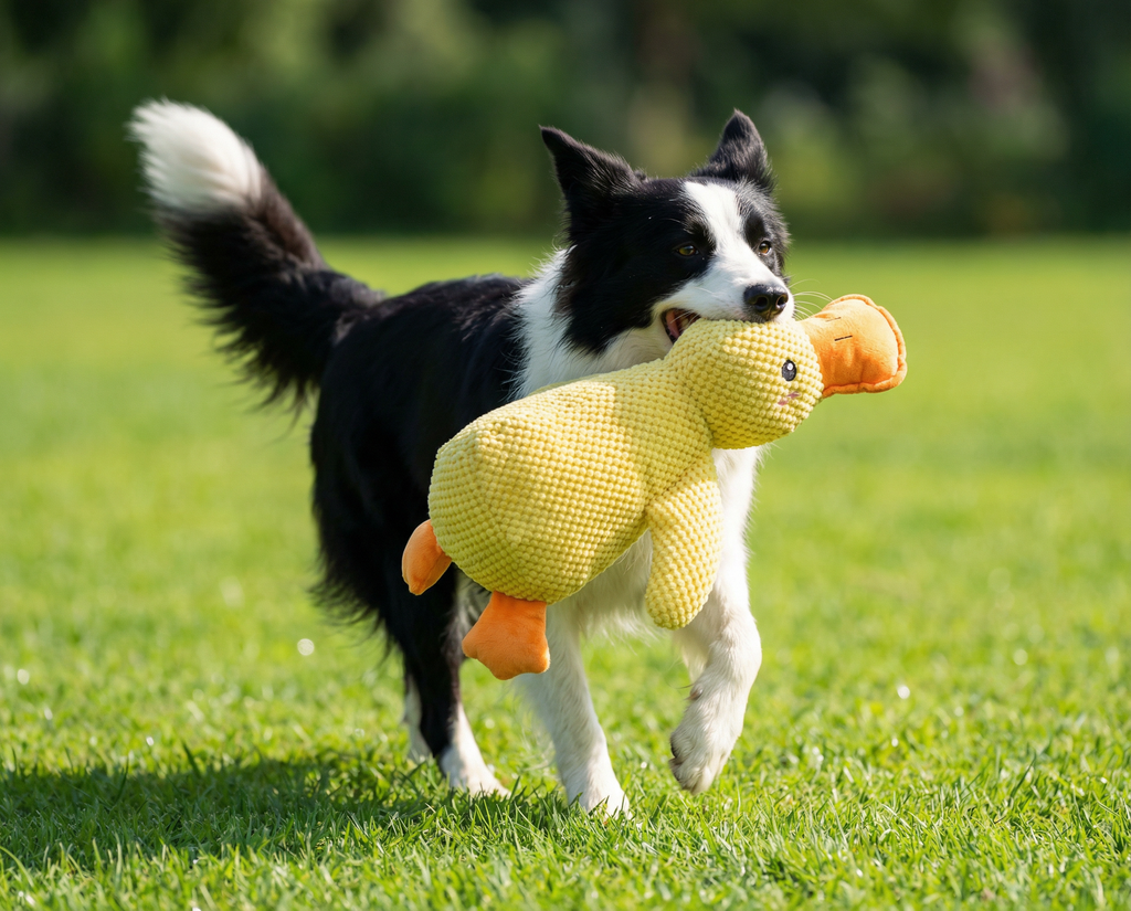 Plush Duck Dog Toy – Soft Interactive Pet Toy (46 × 24 cm)