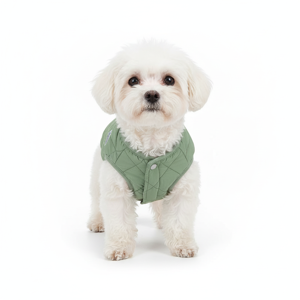 Quilted Cotton Dog Vest – Lightweight Warm Pet Jacket (S–XL)