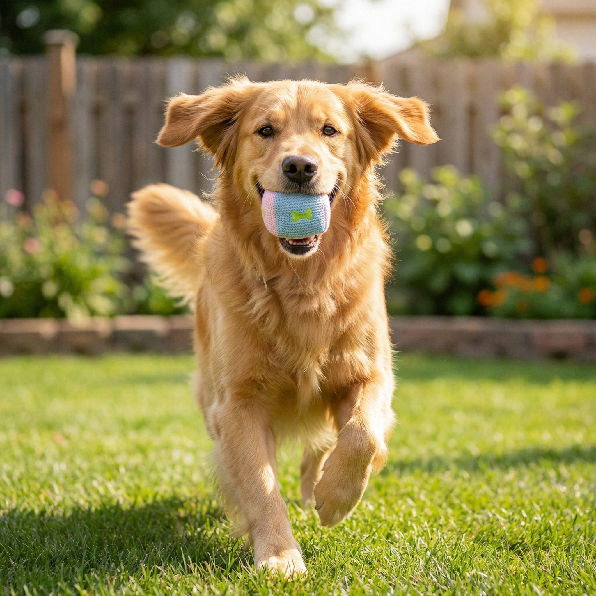 Plush Paw Print Cube Dog Toy with Soft Textured Fabric for Chewing and Interactive Play (Approx. 8–9 cm)