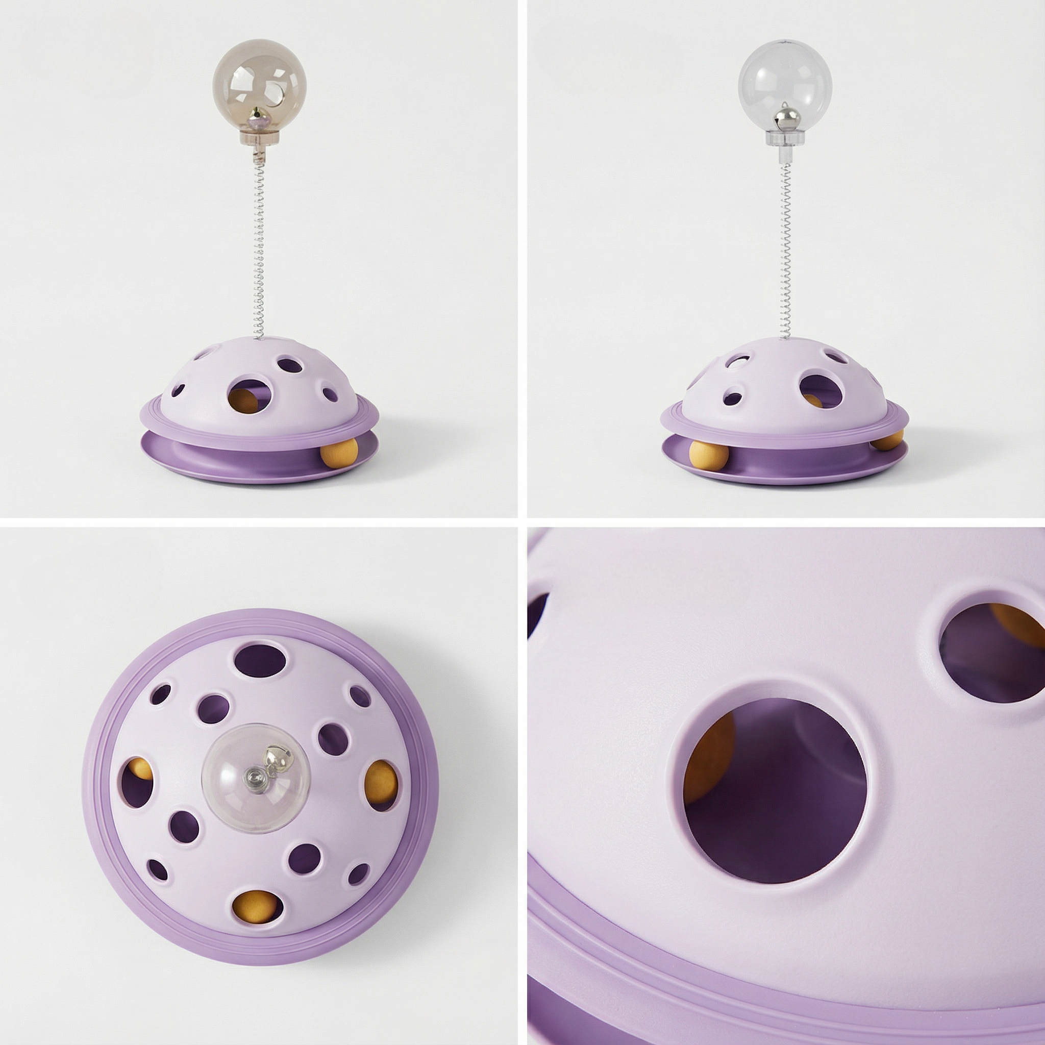 Interactive Cat Treat Dispensing Toy – Planet Feeder Puzzle (21×21×34 cm)