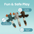 Large Plush Duck Dog Toy for Chewing and Interactive Play (30 × 9 cm)