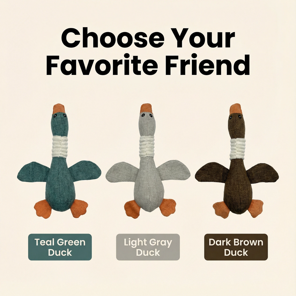 Large Plush Duck Dog Toy for Chewing and Interactive Play (30 × 9 cm)
