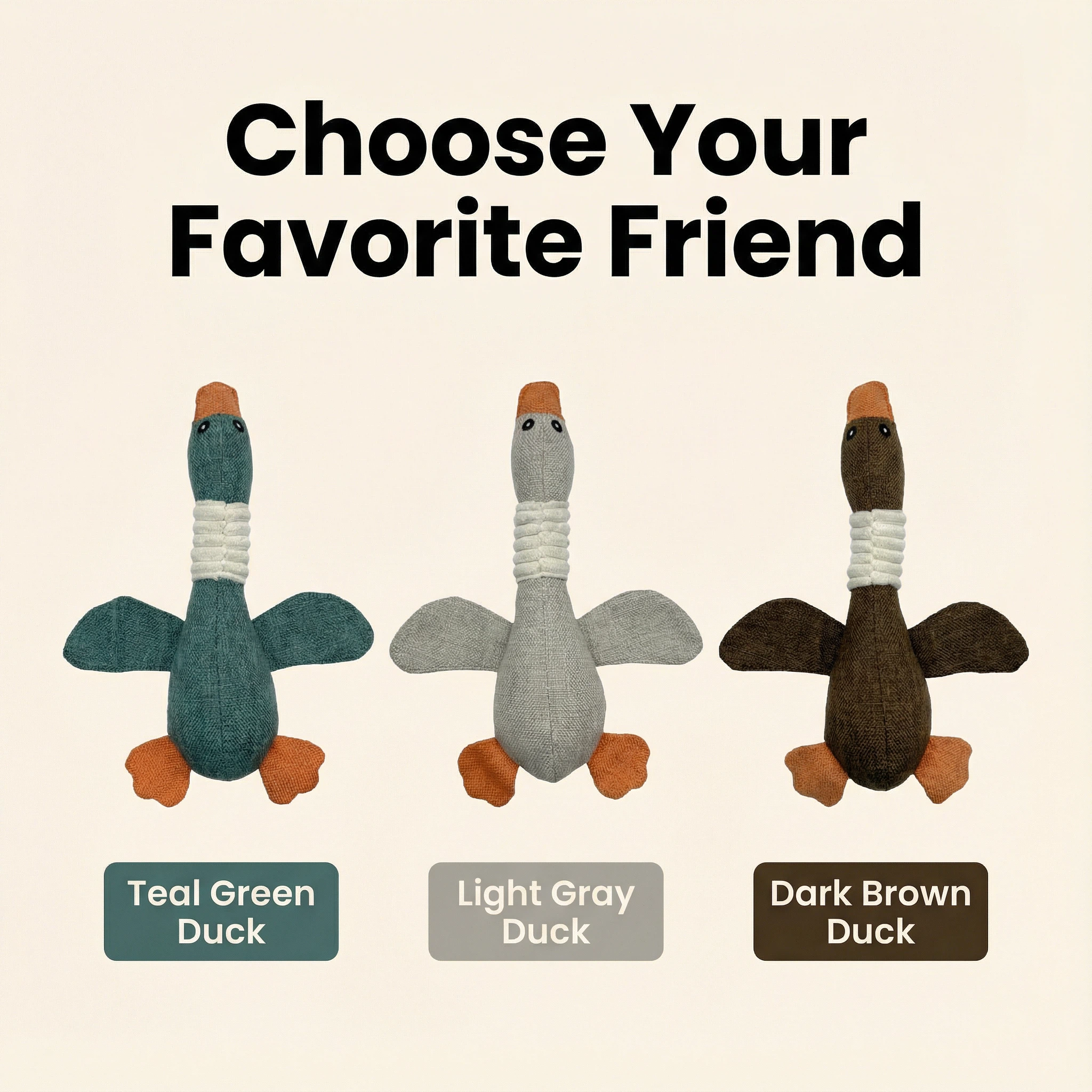 Large Plush Duck Dog Toy for Chewing and Interactive Play (30 × 9 cm)