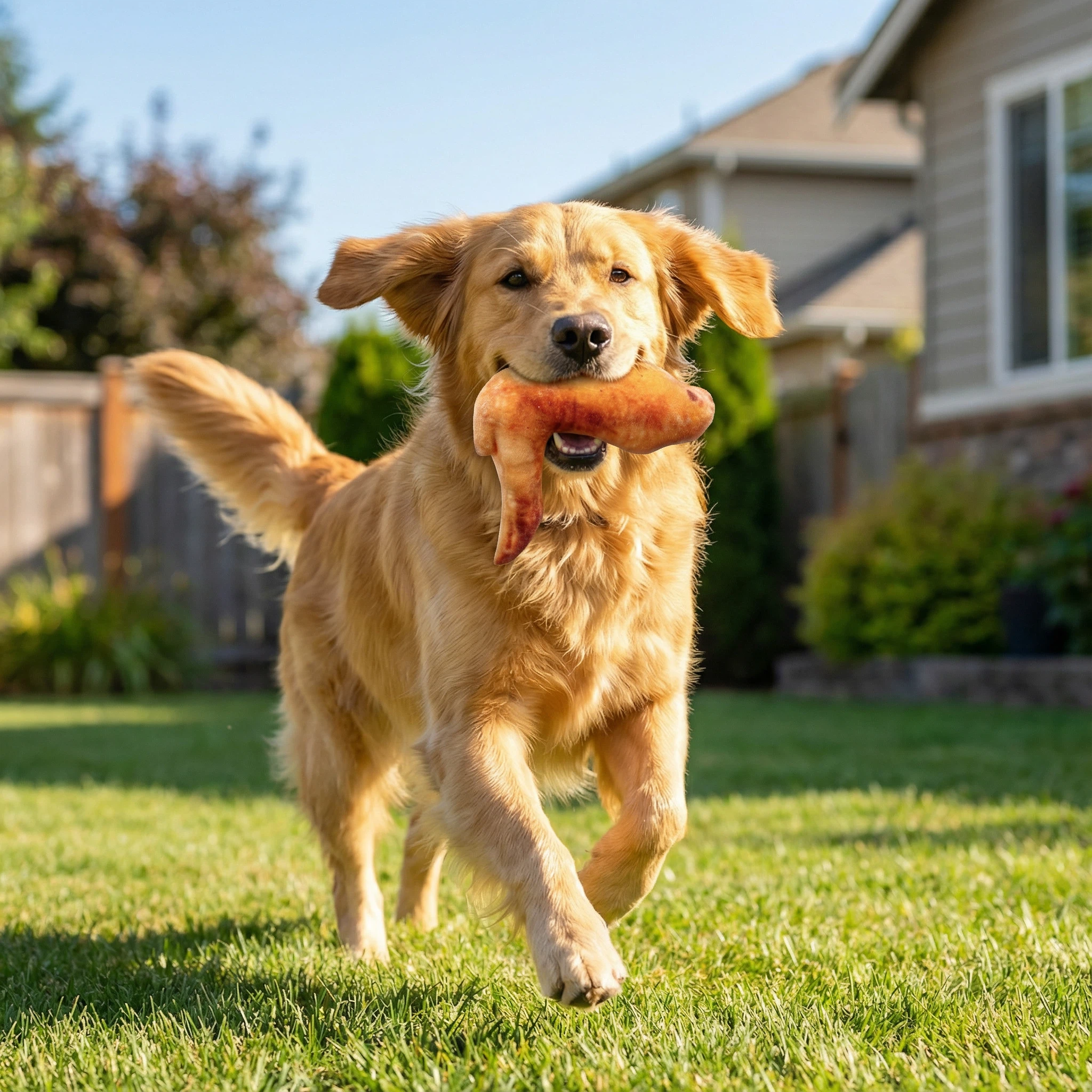 Plush Food-Shaped Dog Toy Set for Chewing and Interactive Play – Croissant, Bread, Fried Egg and Shrimp (Approx. 15 cm)