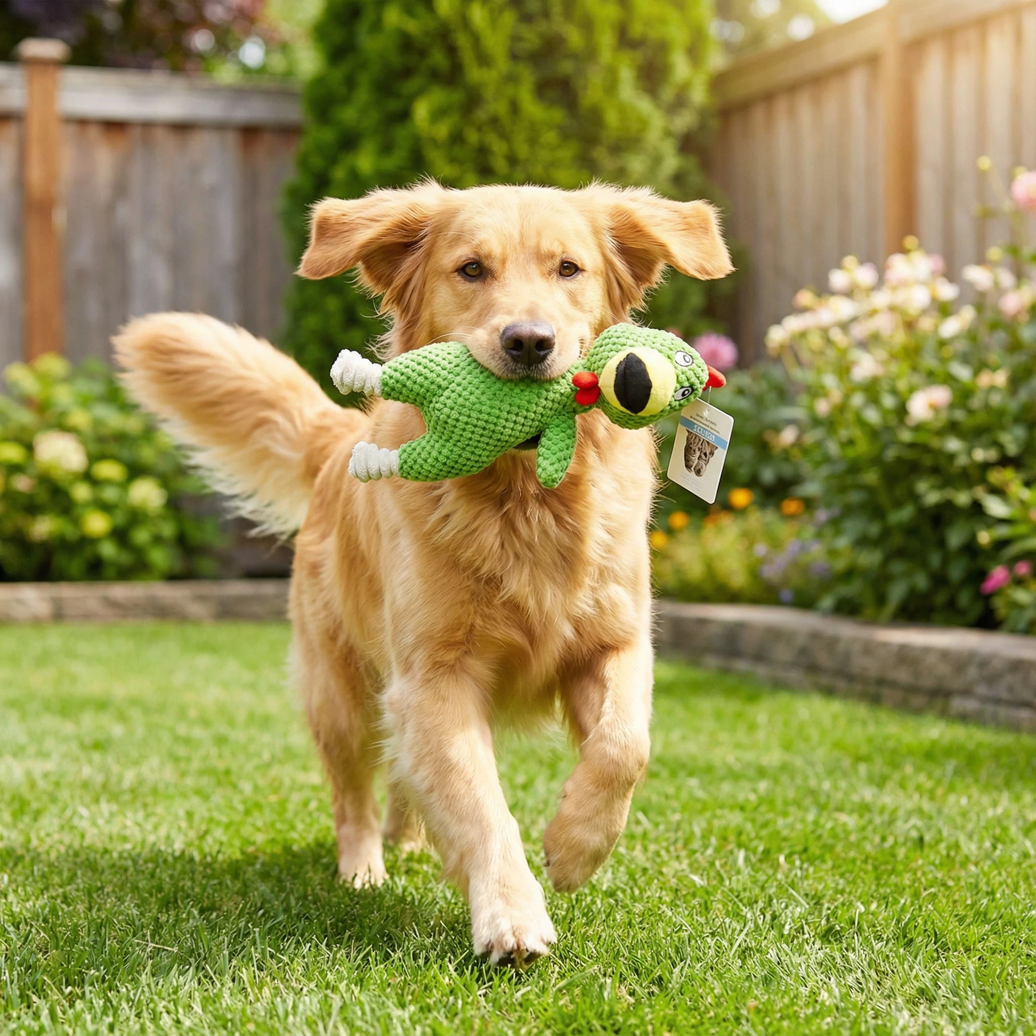 Large Plush Chicken Dog Toy with Textured Fabric for Chewing and Interactive Play (Approx. 30 cm)