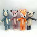 Large Plush Forest Animal Dog Toy for Chewing and Interactive Play – Deer, Fox, Raccoon and Bear (Approx. 30 cm)