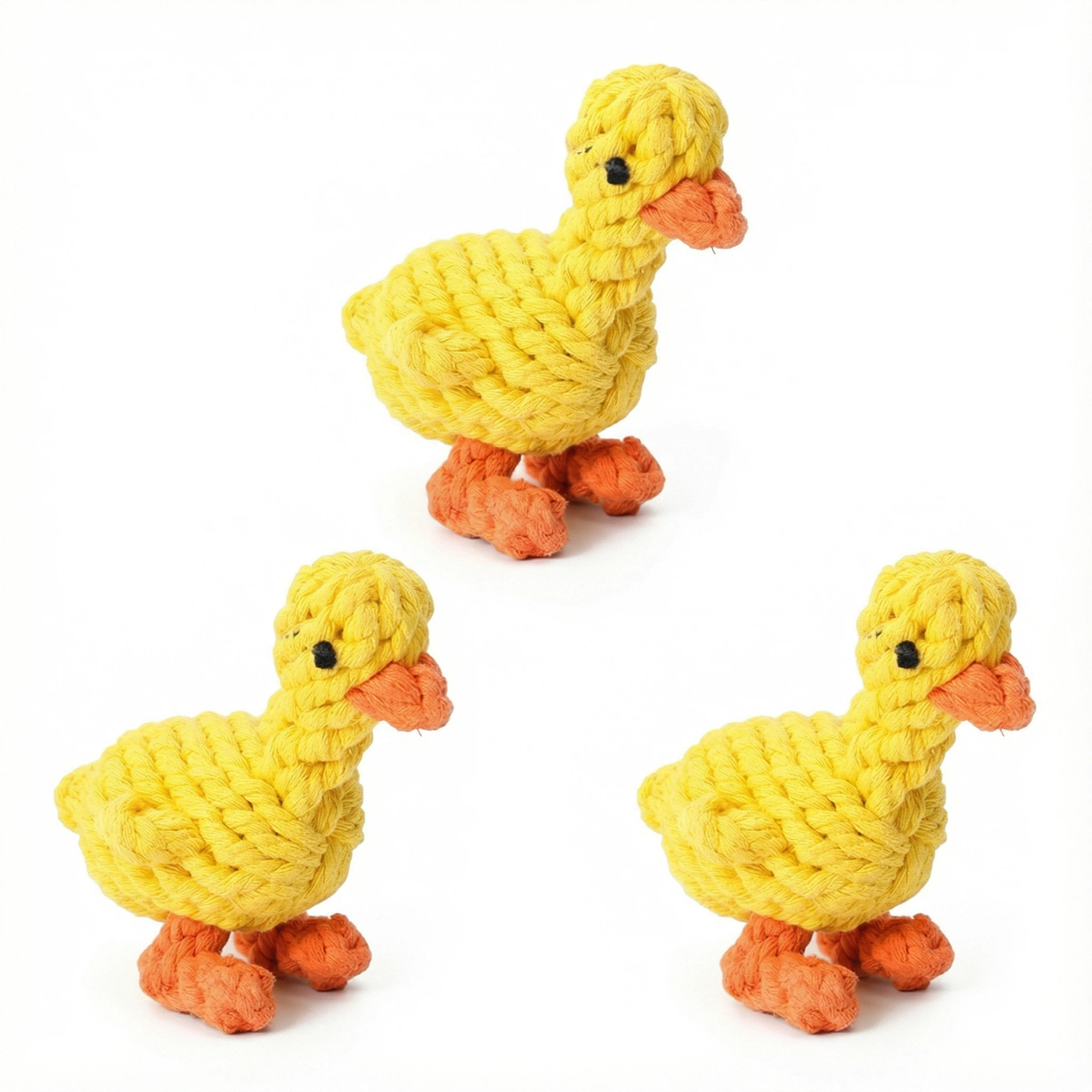 Rope Duck Dog Toy with Knotted Cotton Texture for Chewing and Interactive Play (Approx. 12–14 cm, 92 g)