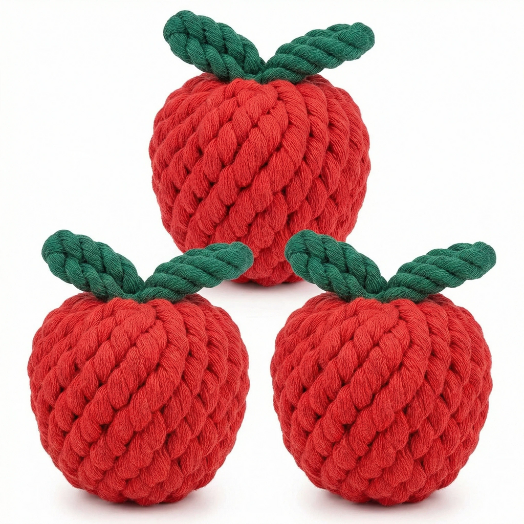 Zabawka dla psa Cotton Rope Orange – trwała zabawka do gryzienia dla małych i średnich psów