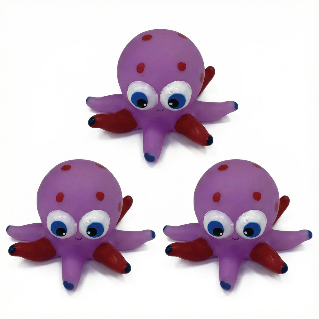 Miękka zabawka dla psa Octopus z piszczałką – interaktywna zabawka do żucia i zabawy dla psów, 20 cm