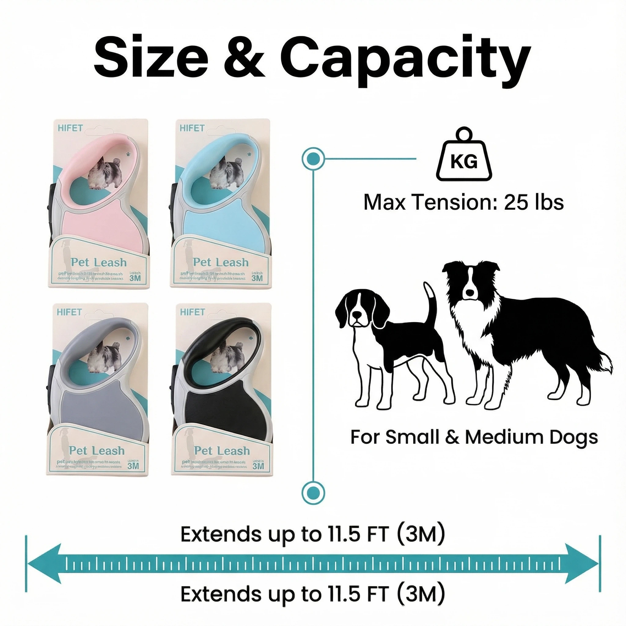 3米/5米可伸缩宠物牵引绳