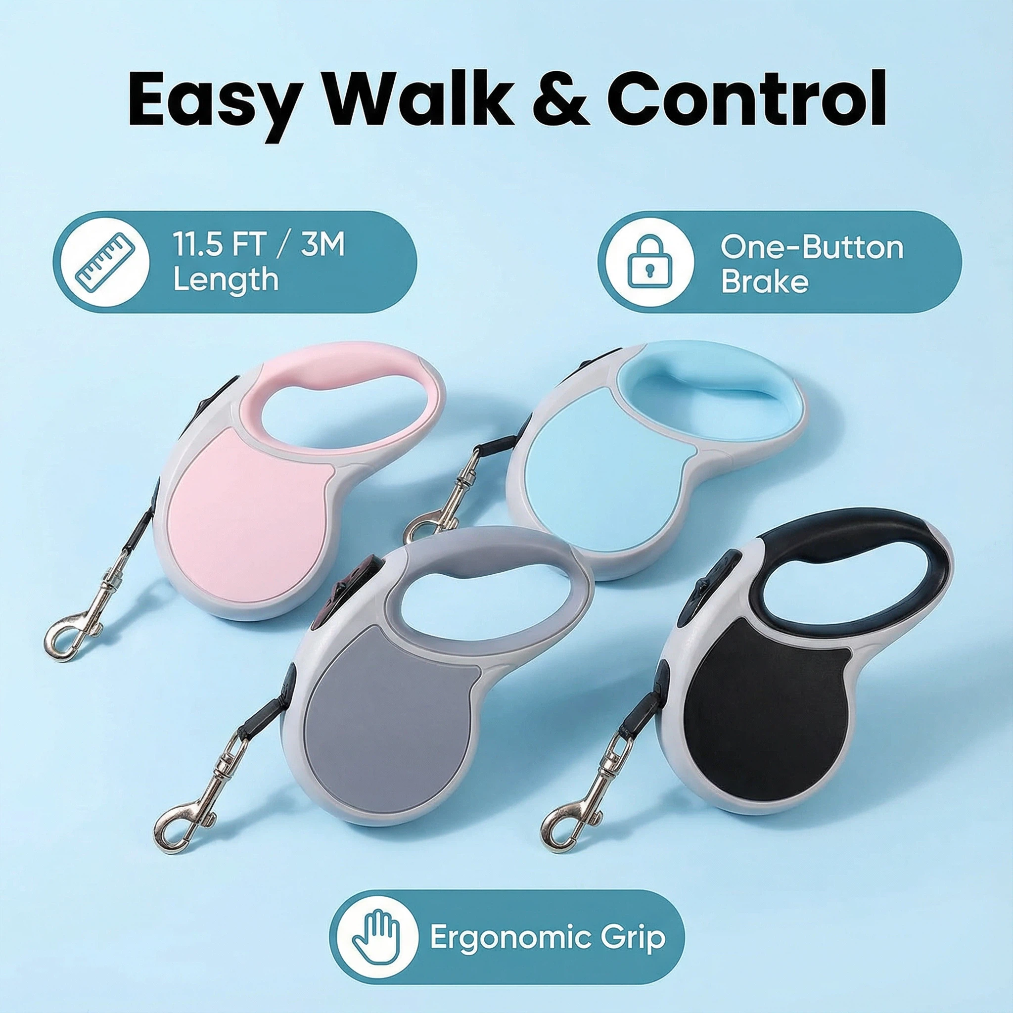 3米/5米可伸缩宠物牵引绳