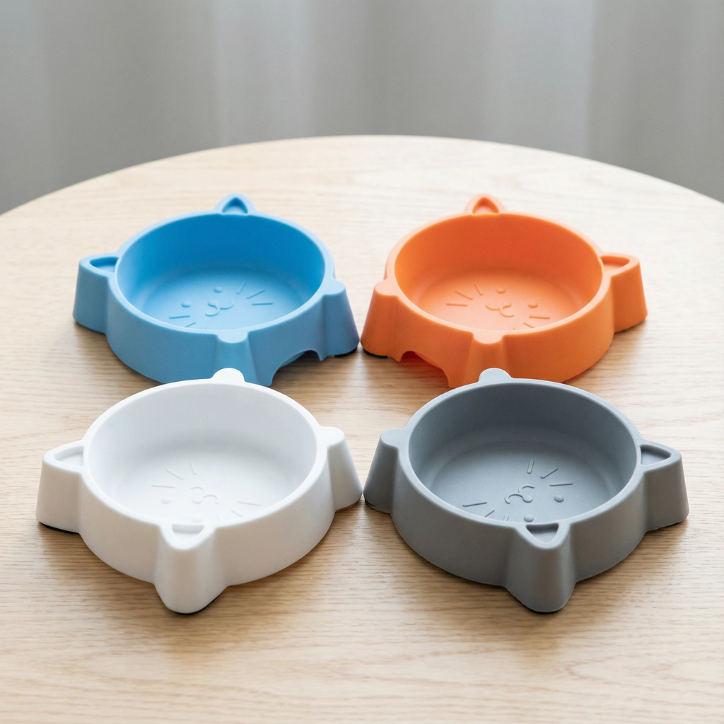 Cat Face Pet Food Bowl – 13×5 cm