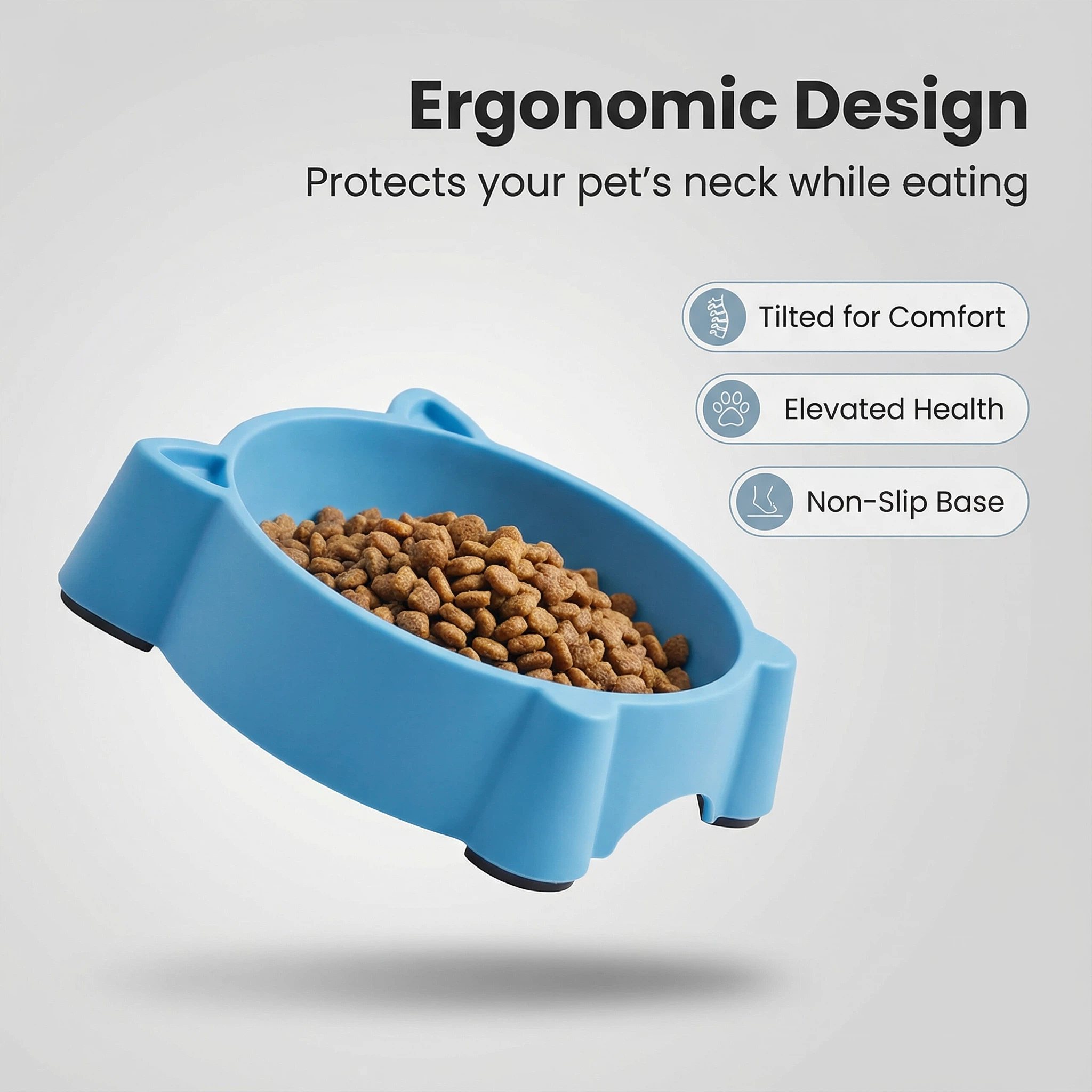 Cat Face Pet Food Bowl – 13×5 cm