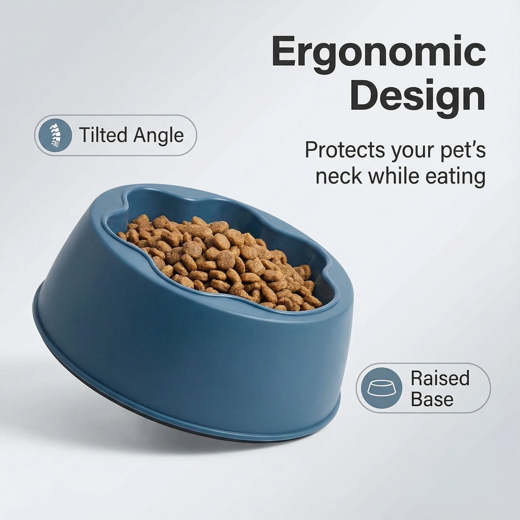 Flower Shape Pet Food Bowl – 17.8 cm