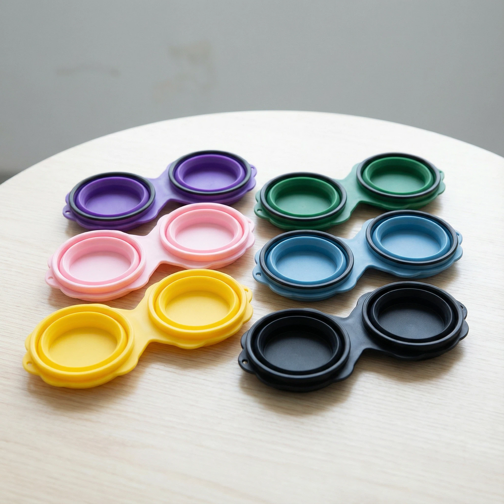Double Collapsible Pet Travel Bowl – Food & Water Dish