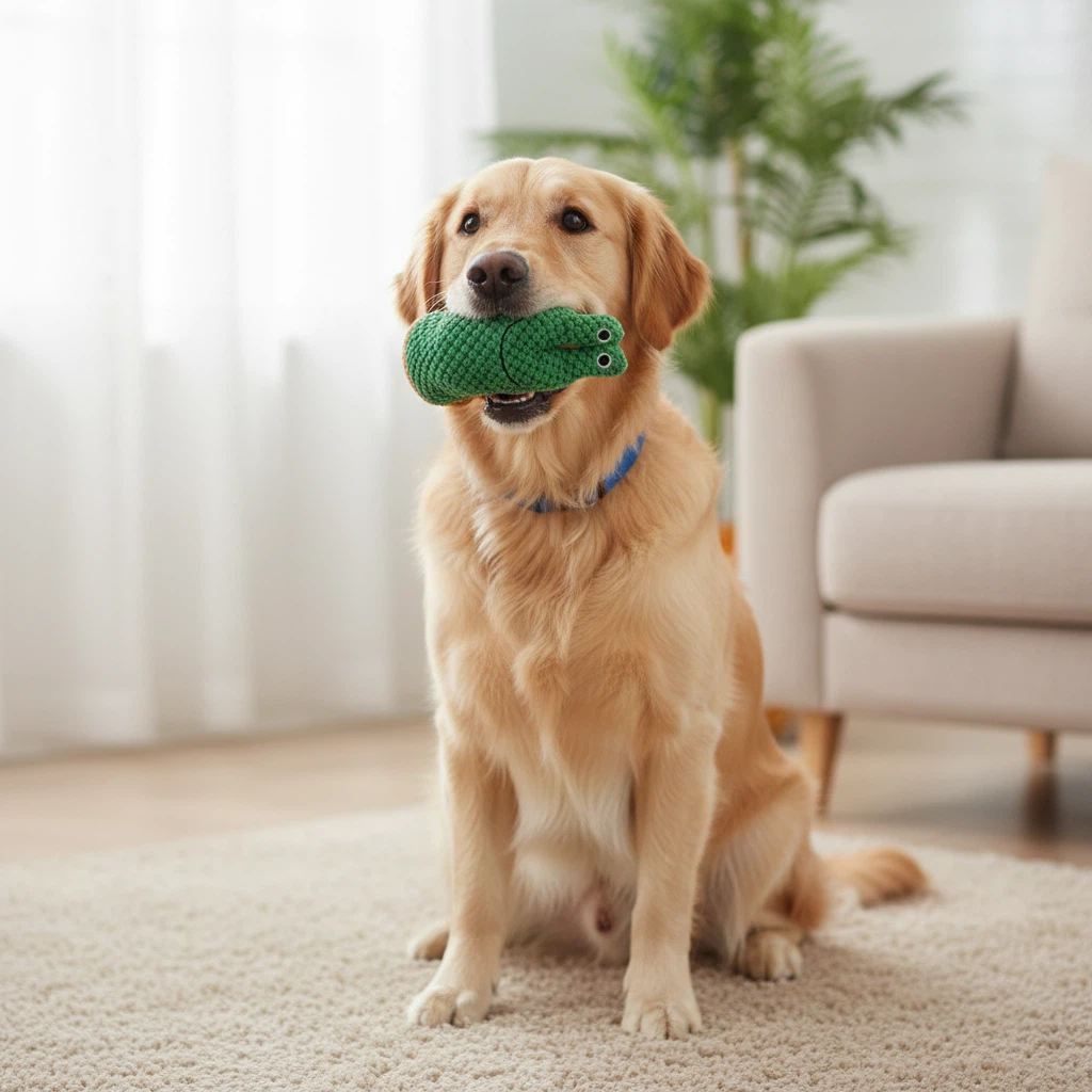 Plush Snail Dog Toy – Soft Treat-Dispensing Interactive Pet Toy