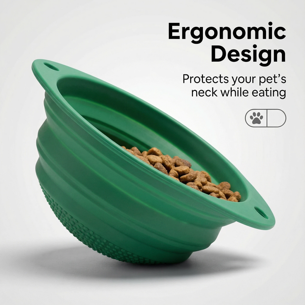 Collapsible Pet Travel Bowl – 6 cm Portable Food & Water Dish