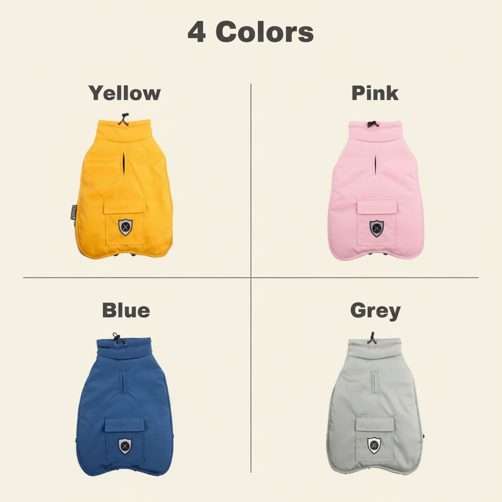 Warm Waterproof Dog Jacket with Harness – Winter Pet Coat (S–XL)