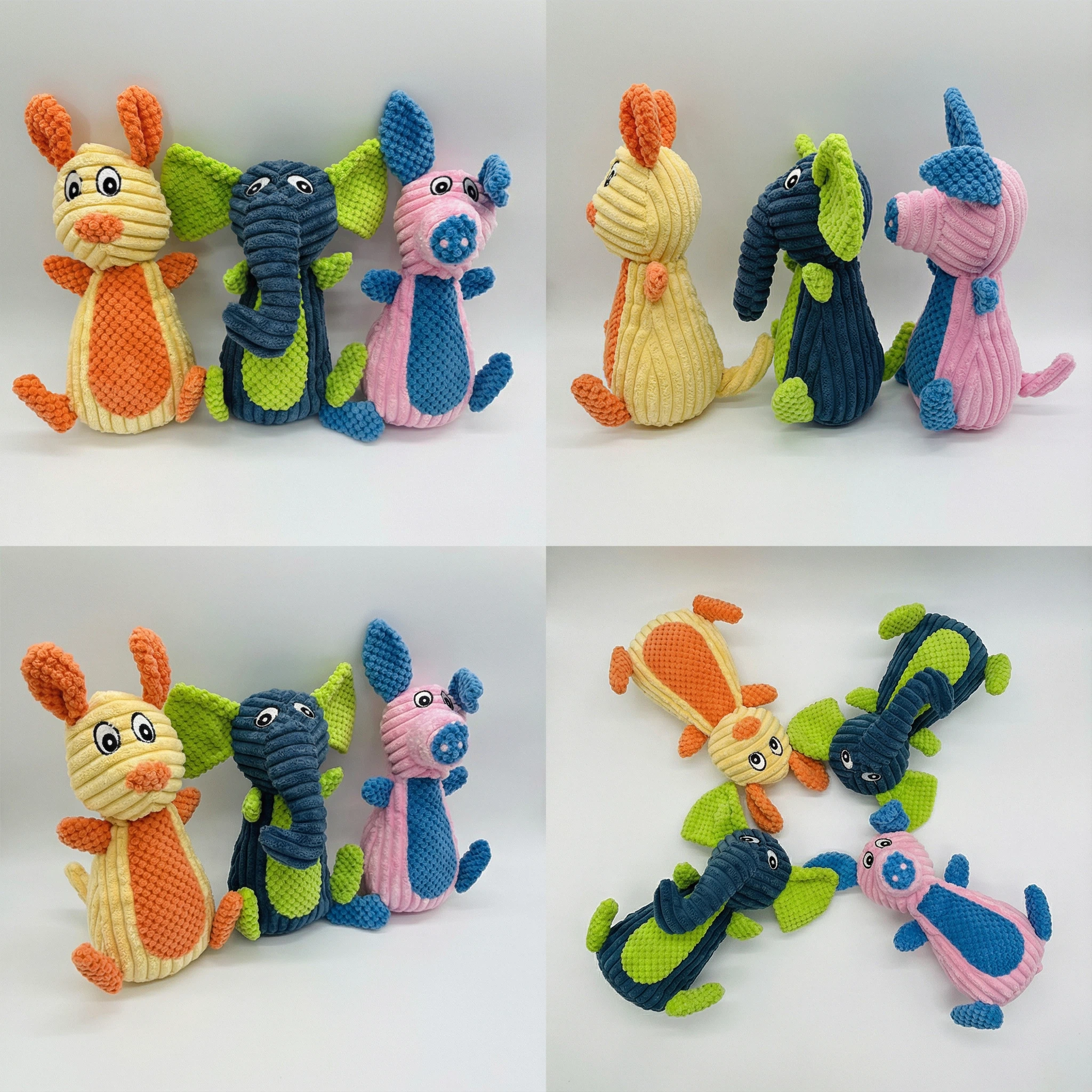 Plush Cartoon Animal Dog Toy – Mixed Characters