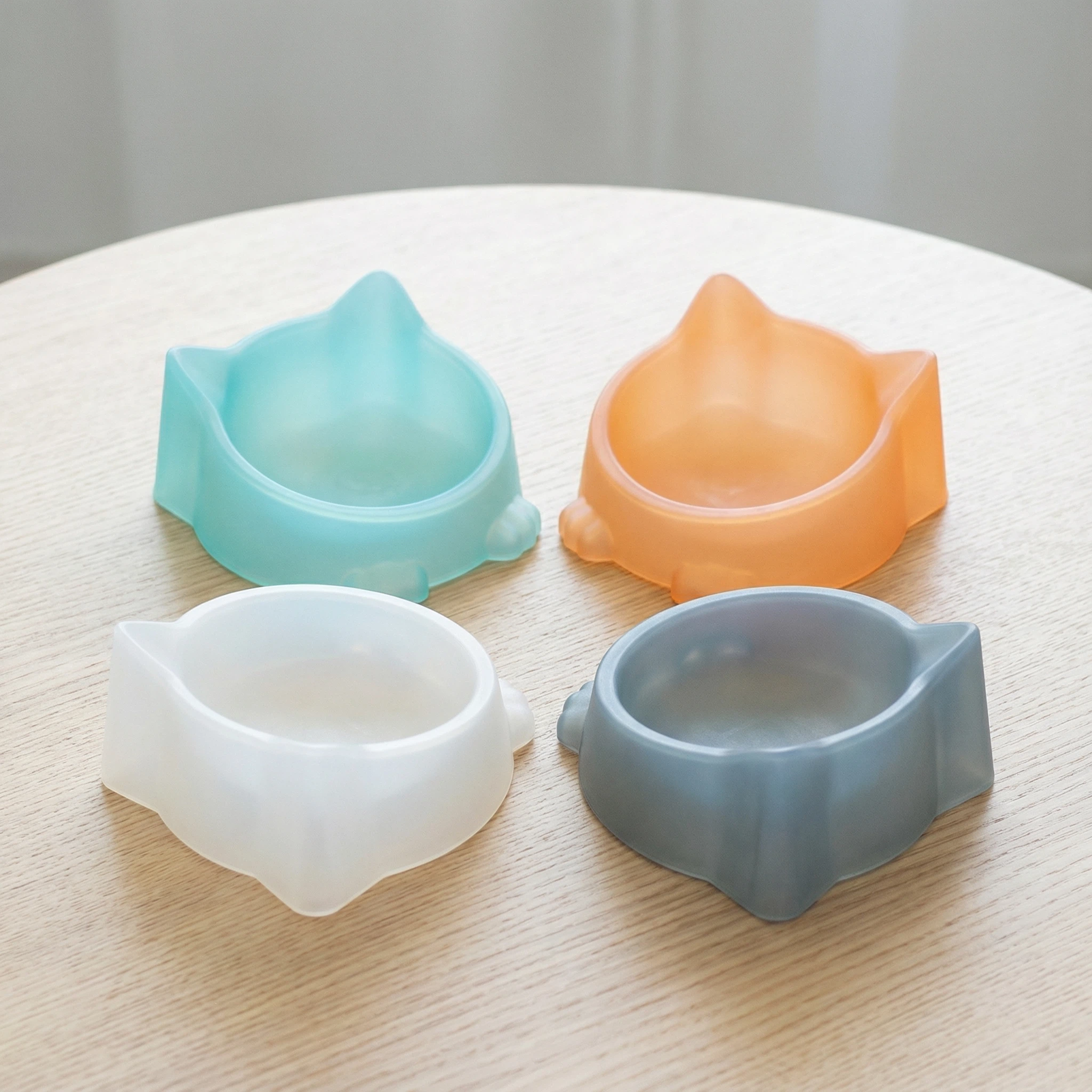 Cat Ear Shaped Pet Bowl – Lightweight Food & Water Bowl for Cats（17.1 × 9 cm）