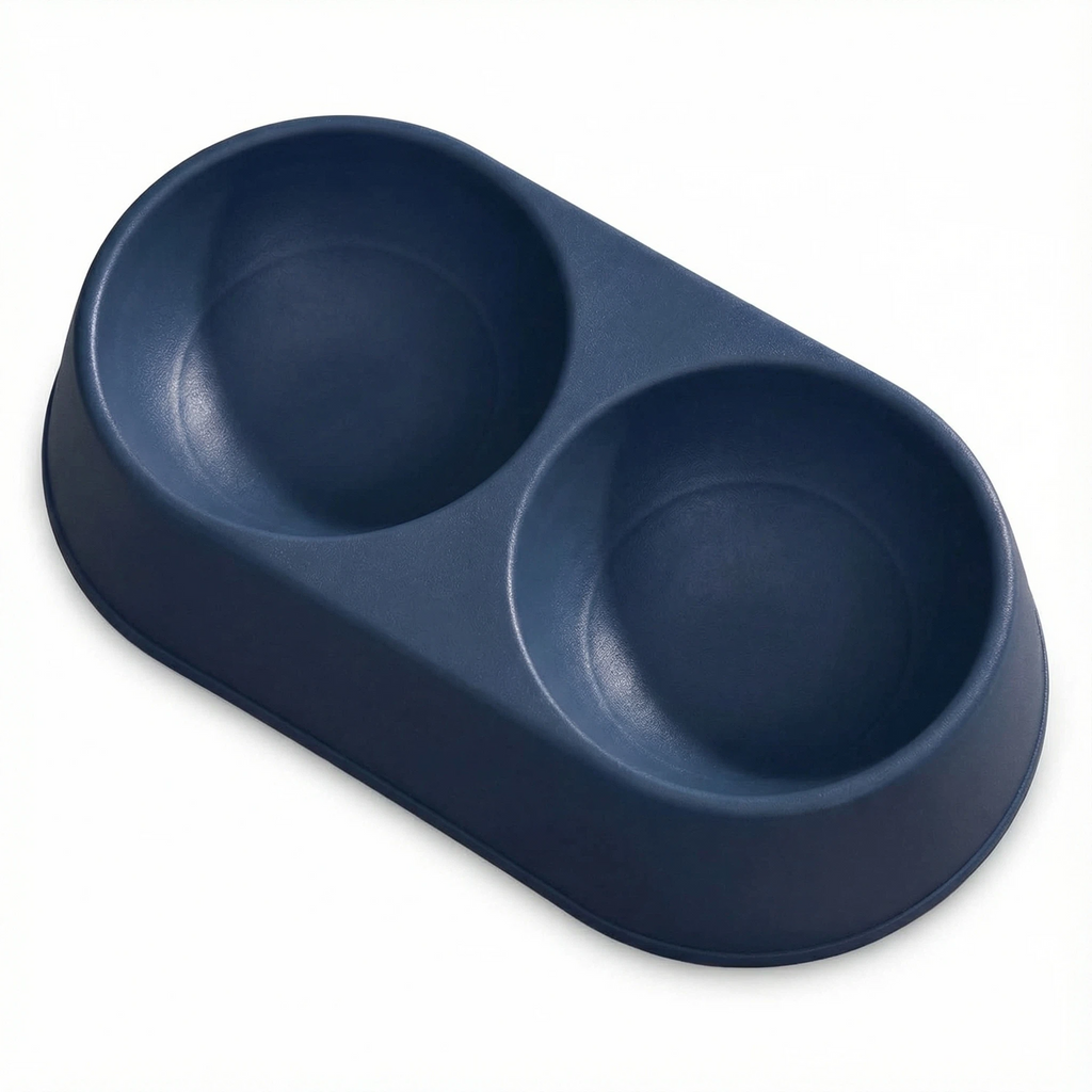Round Double Pet Food Bowl – 27.5×15 cm