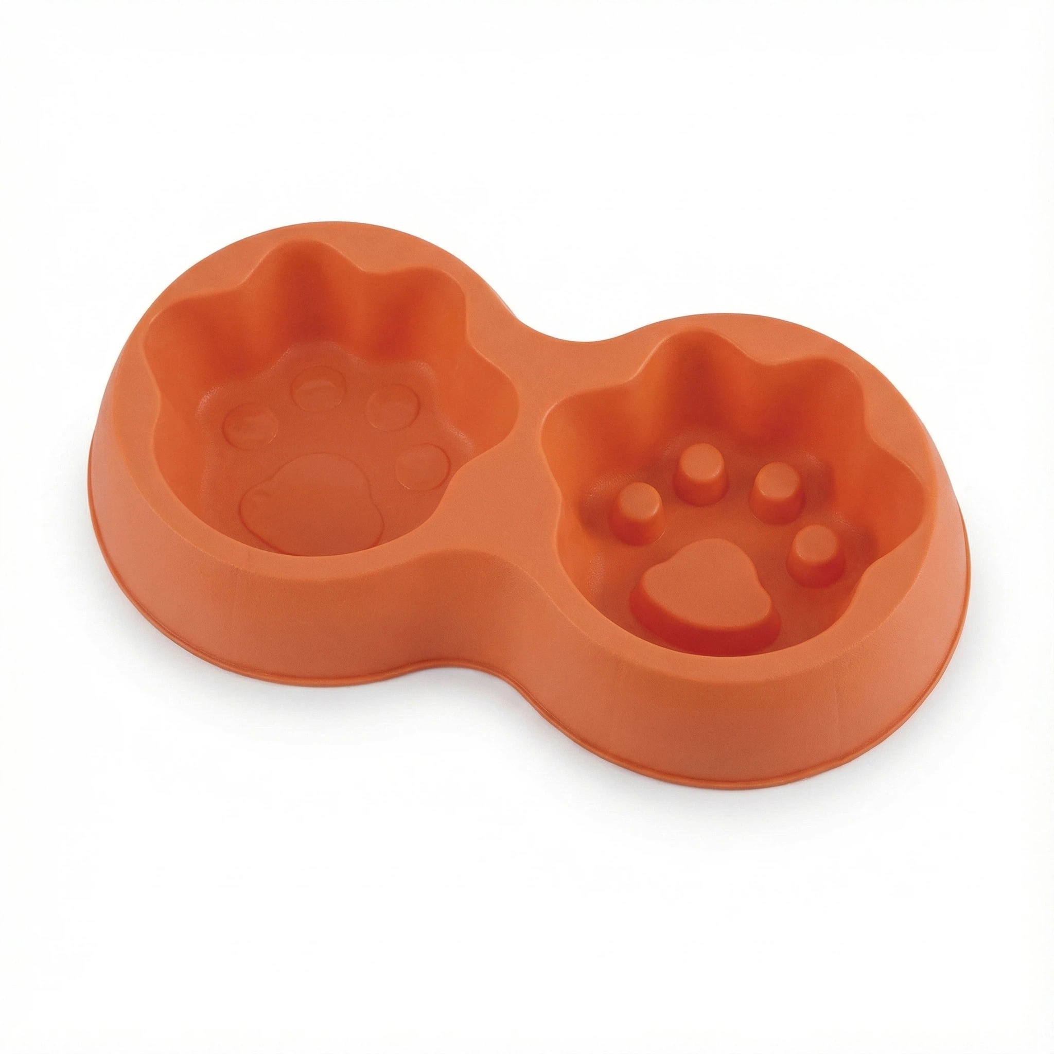 Paw Print Double Pet Food Bowl – 31×17 cm