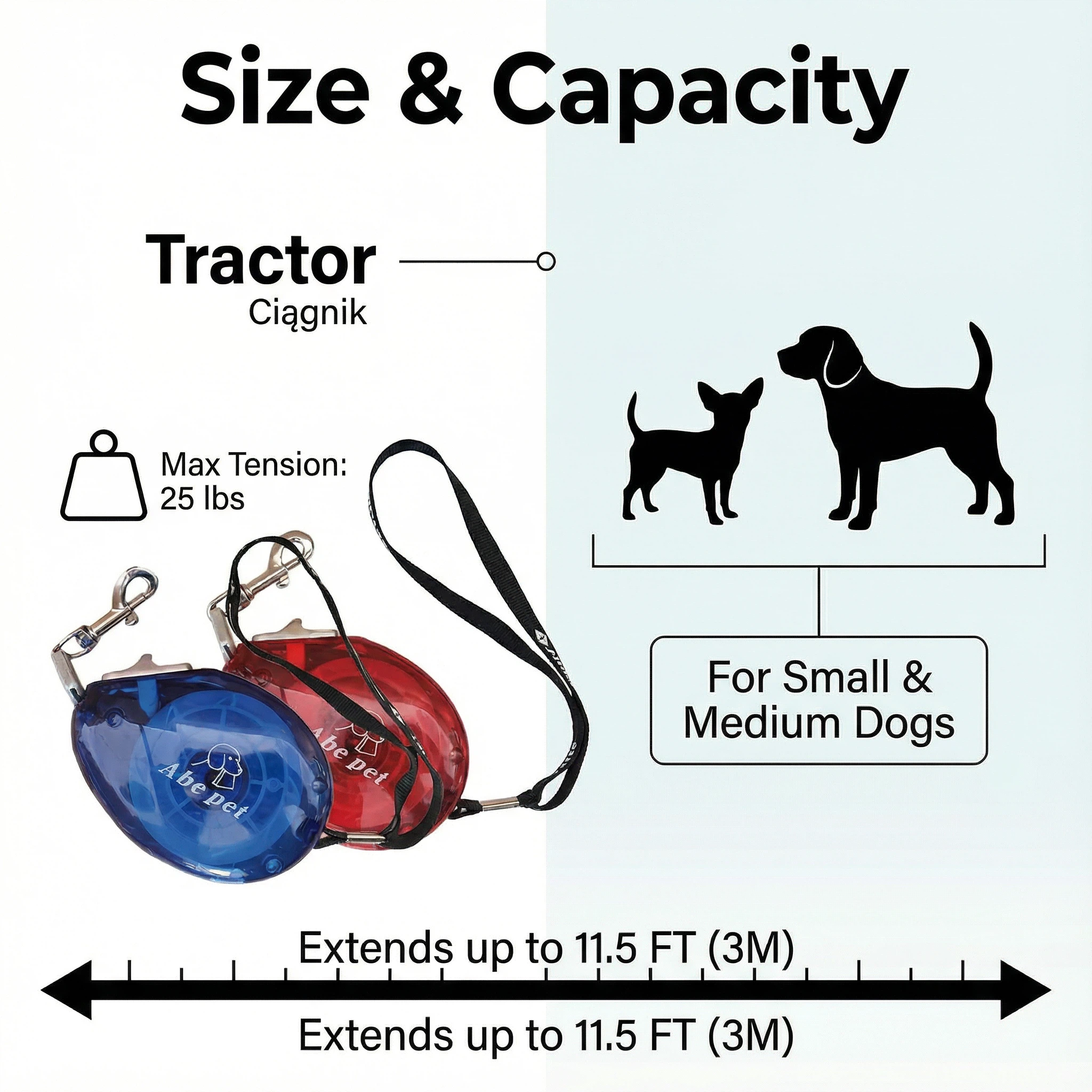 Retractable Pet Leash 2.5M