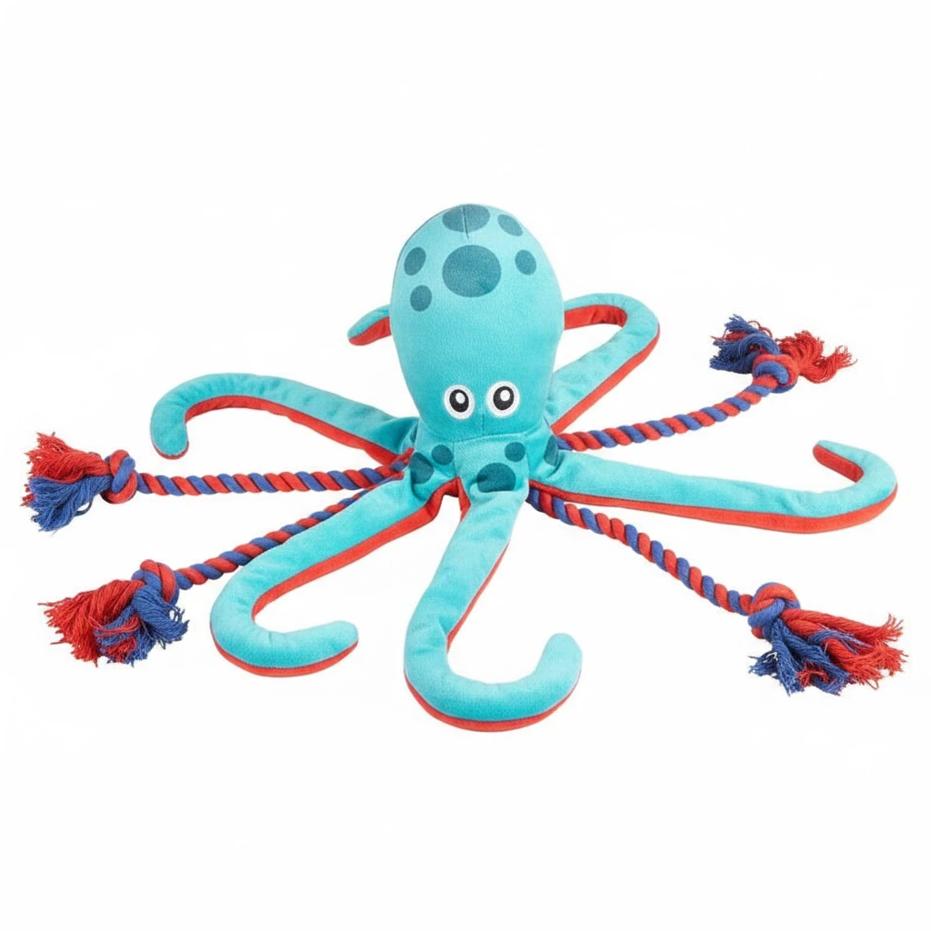Octopus Rope Dog Toy – Interactive Chew & Tug Pet Toy (50 × 12 cm)